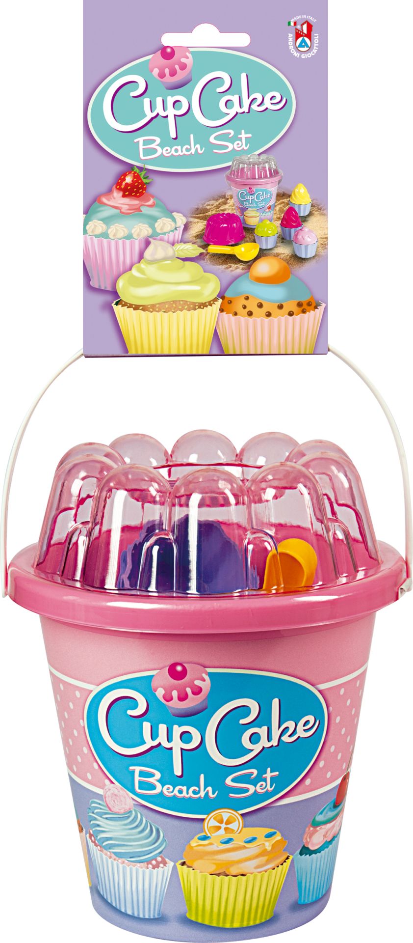 Sada na písek dortíky - střední, růžová