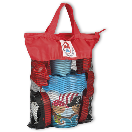 Sada na písek piráti v cestovní tašce - modrá