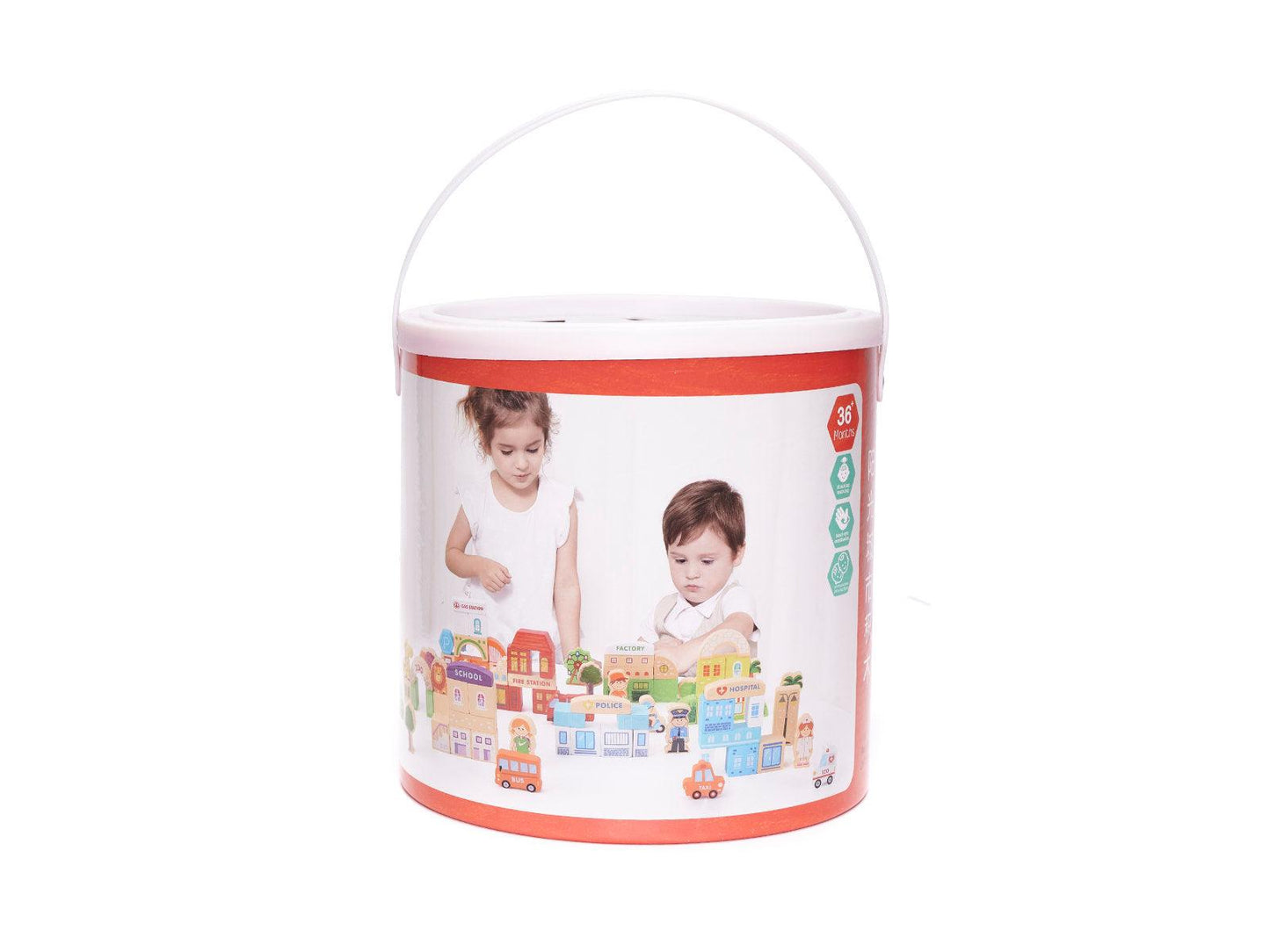 Městské vzdělávací dřevěné puzzle 120 dílů