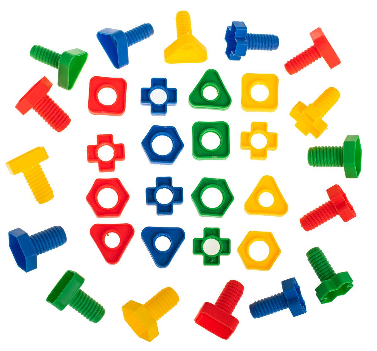 Montessori vzdělávací kostky ve tvaru šroubků 30 dílů