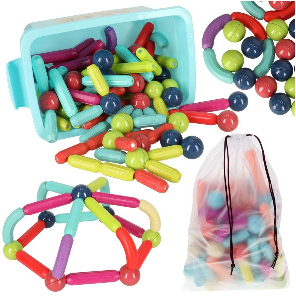 Magnetická stavebnice 100 kostek pro děti