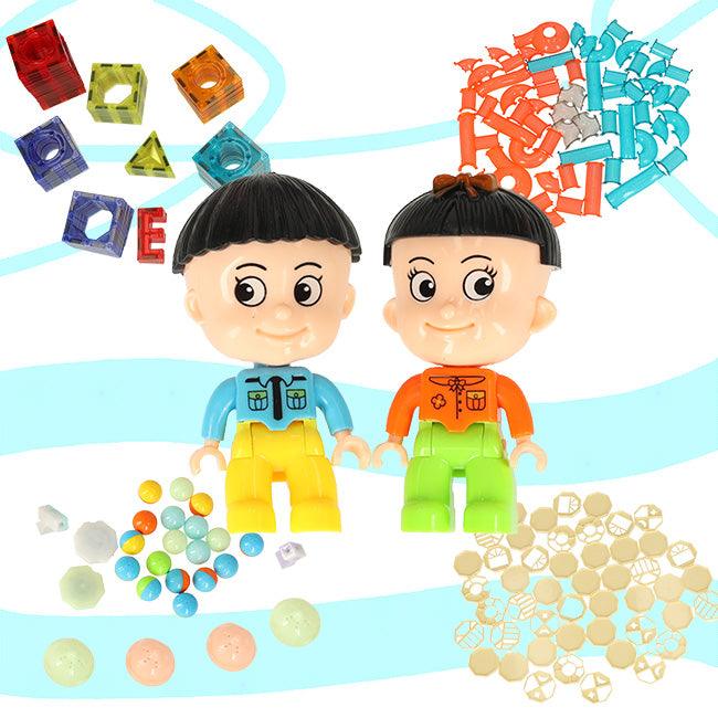 Svítící magnetická kuličková dráha 202 ks