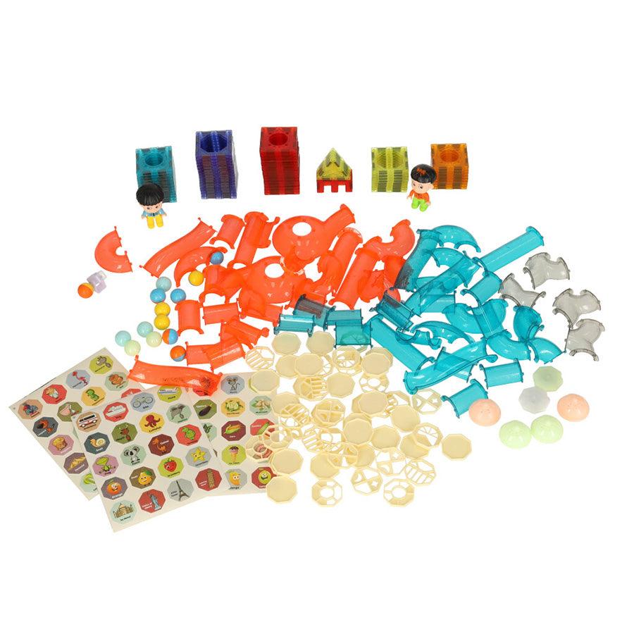 Svítící magnetická kuličková dráha 202 ks