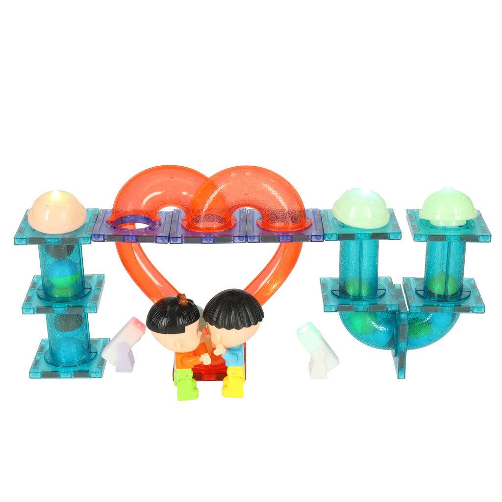 Svítící magnetická kuličková dráha 202 ks