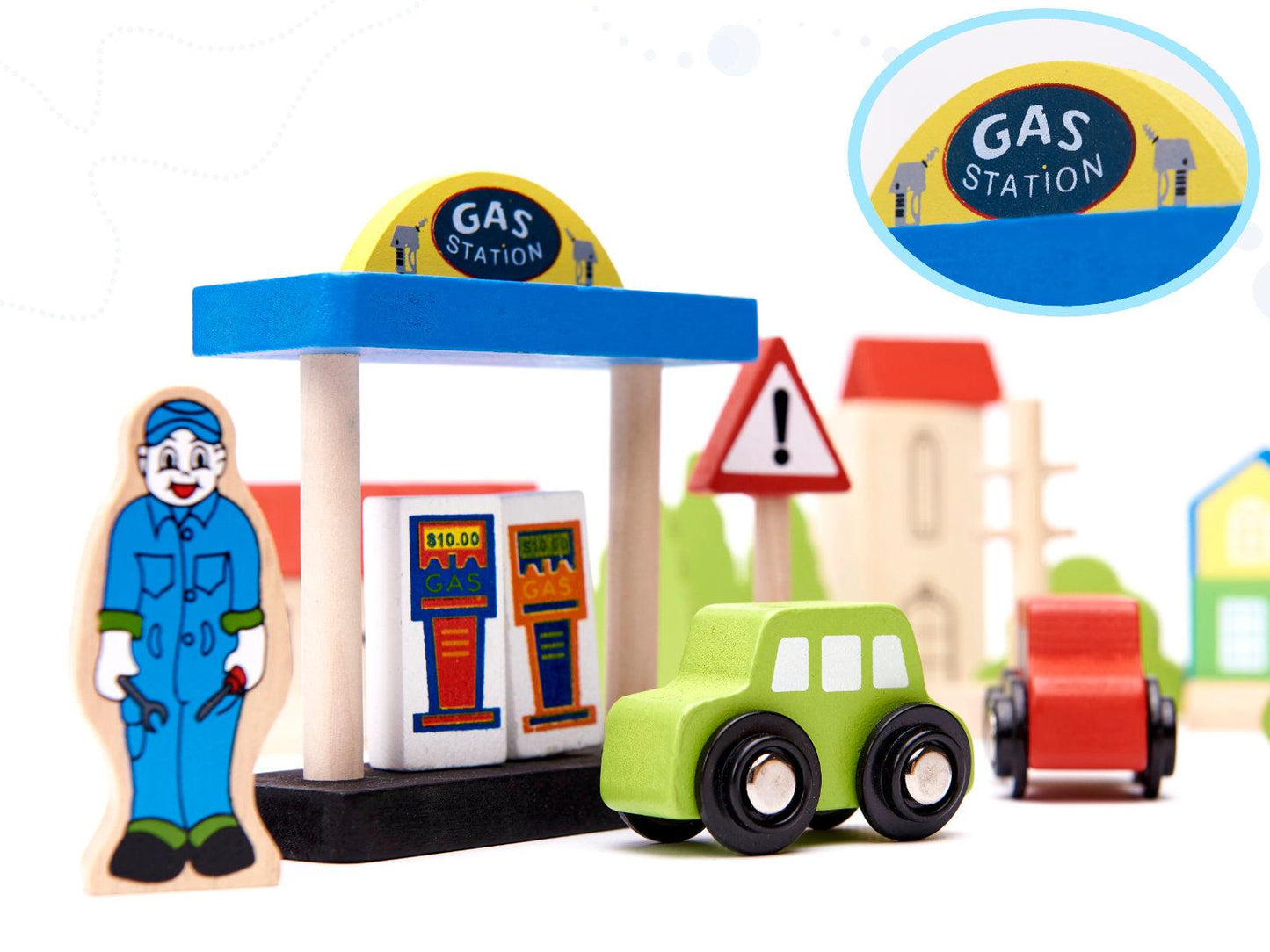 Velká dřevěná vláčkodráha 70 dílů