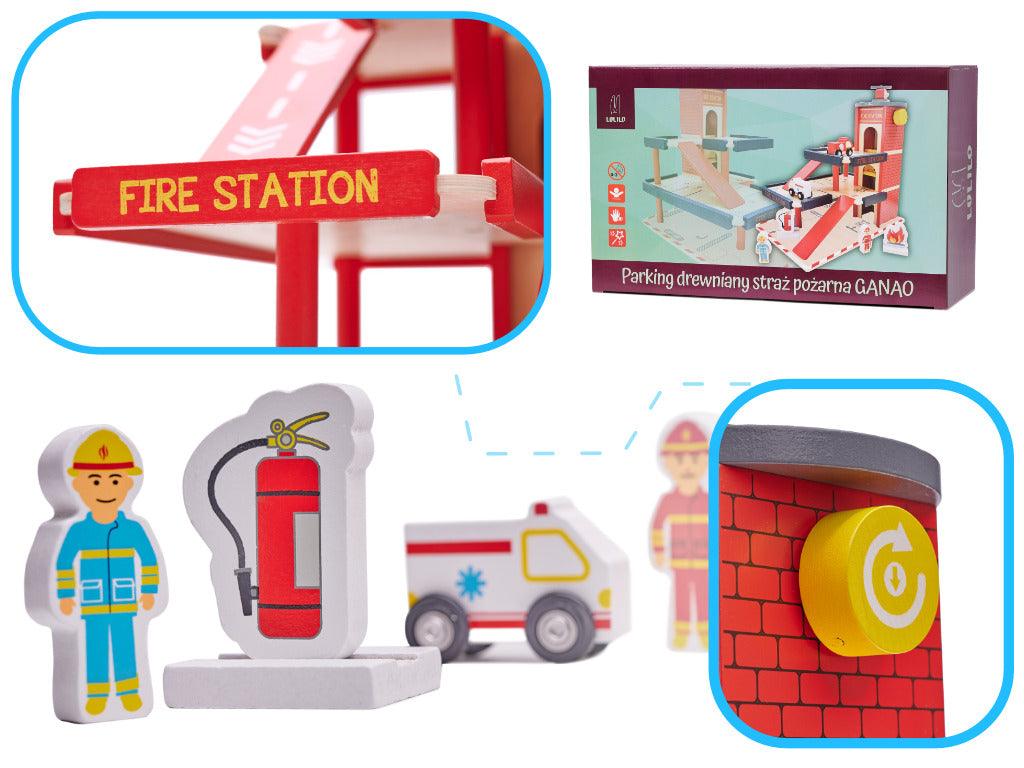 Dřevěná garáž pro hasičský sbor