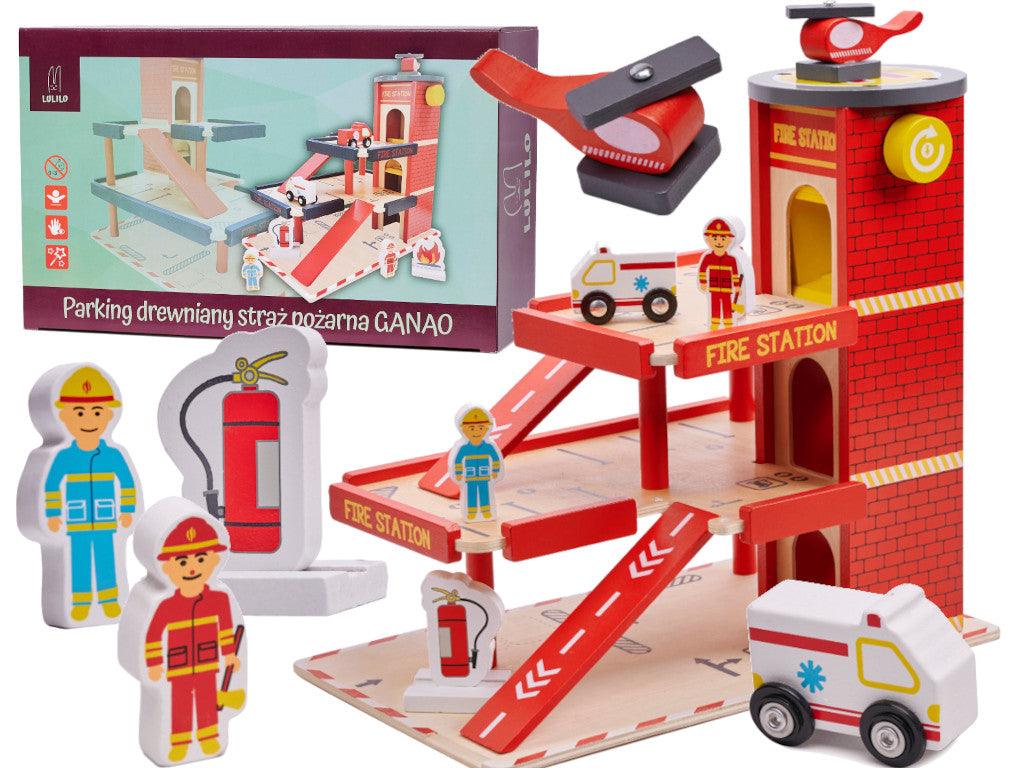 Dřevěná garáž pro hasičský sbor