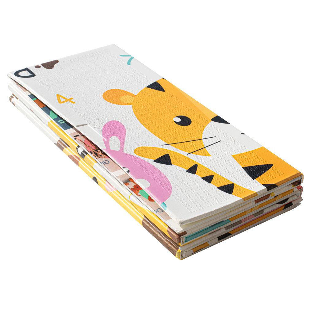 Oboustranná pěnová podložka Zvířata/Abeceda 180x200cm