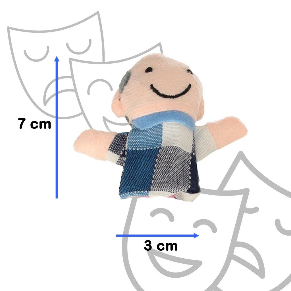 Sada 6 prstových plyšových maňásků