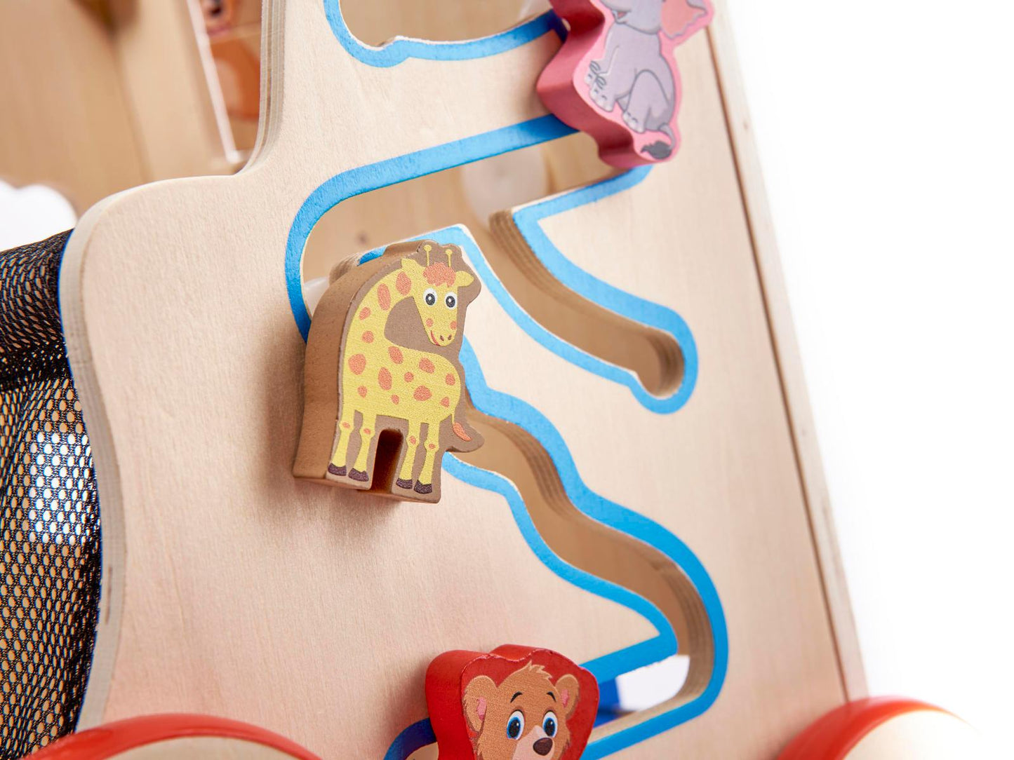 Dřevěné vzdělávací chodítko s výukovými prvky 6v1