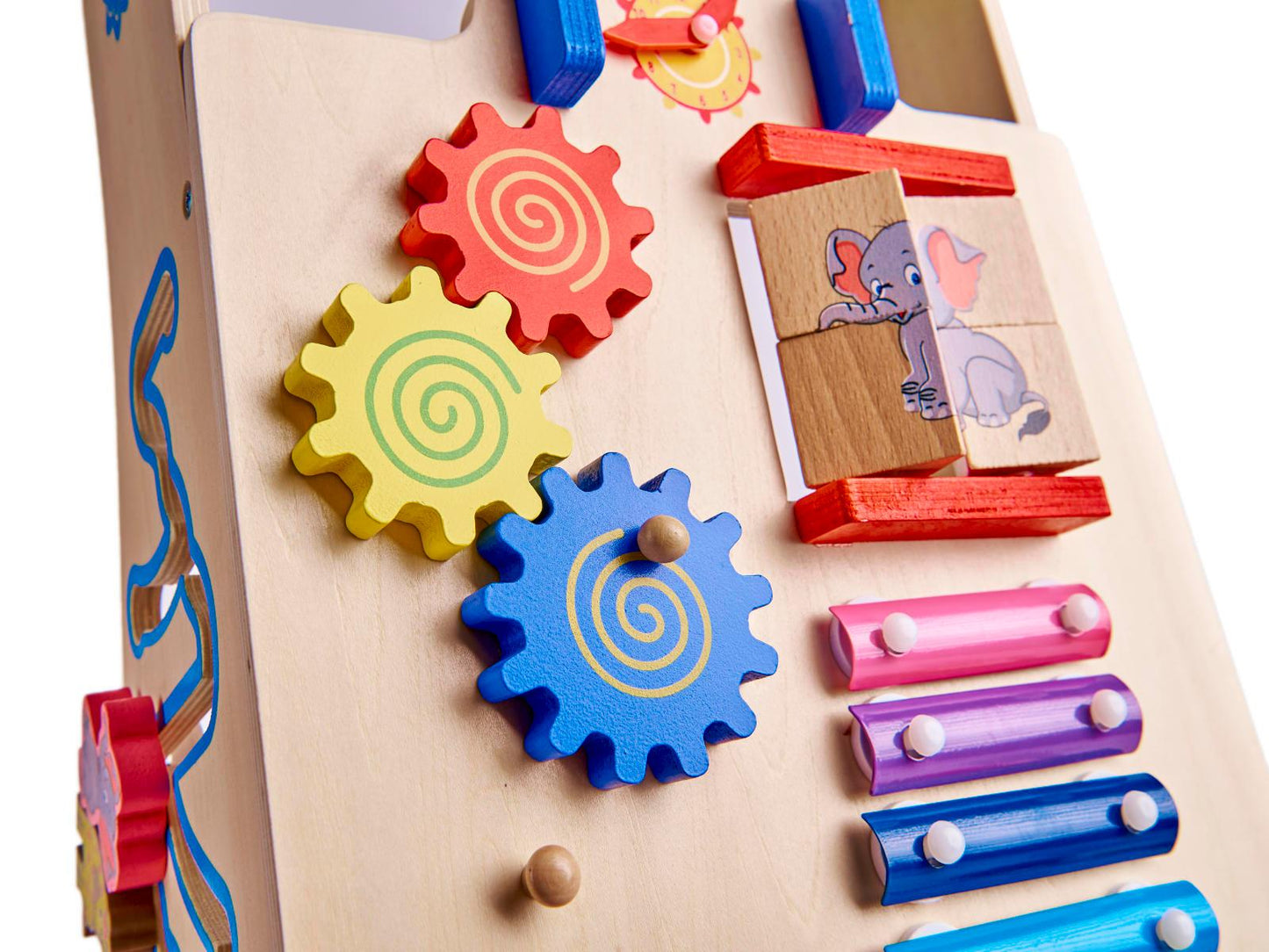 Dřevěné vzdělávací chodítko s výukovými prvky 6v1