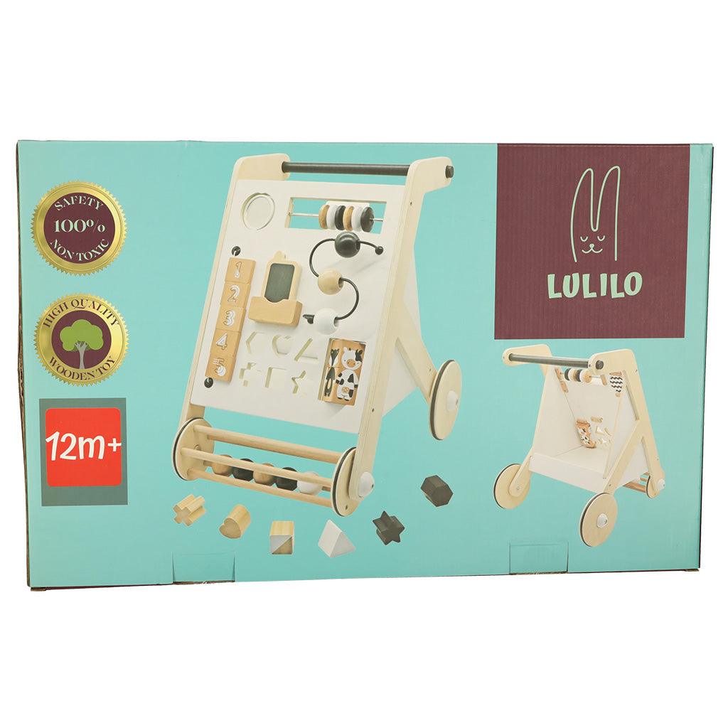 Dřevěné chodítko s třídičem tvarů