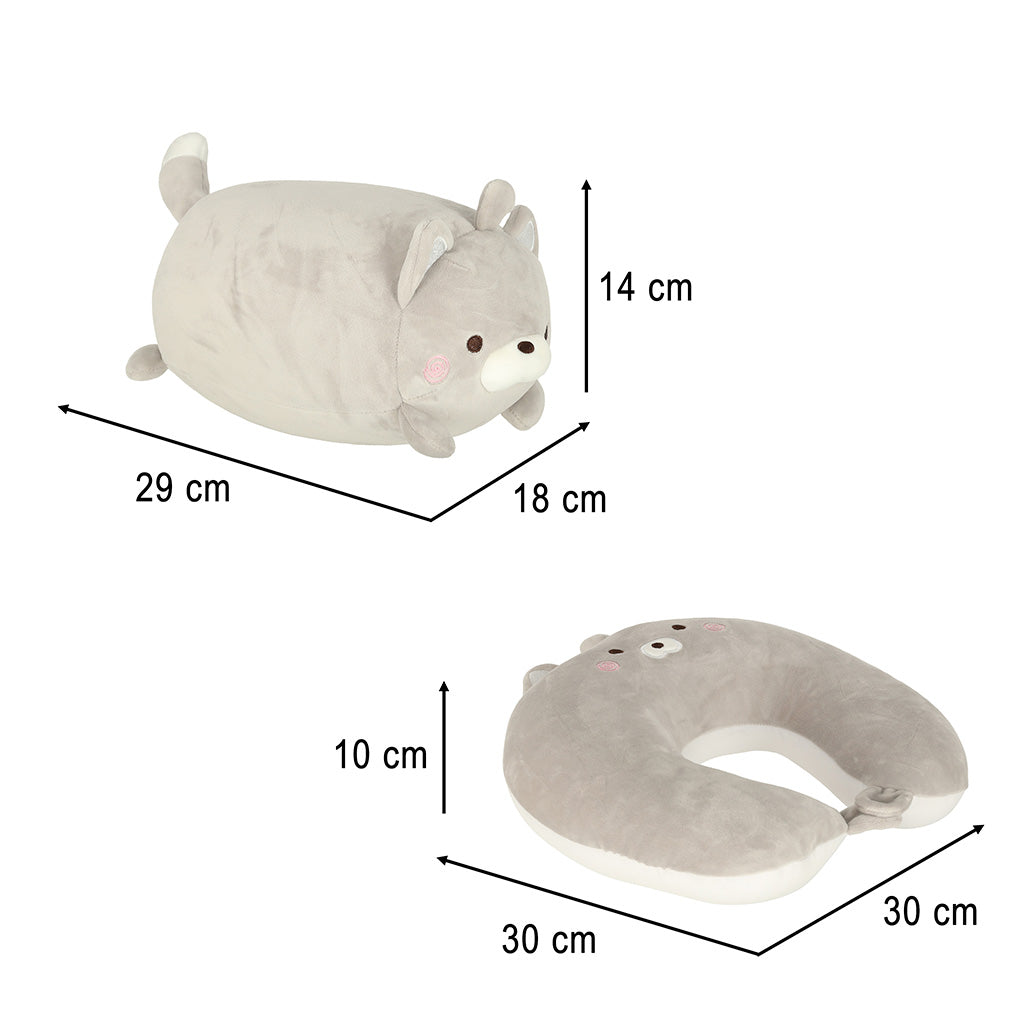 Cestovní polštářek 2v1 pod krk (kočka)