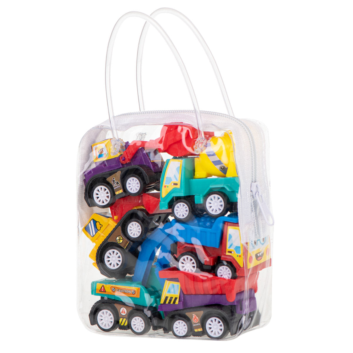 Sada stavebních autíček s pohonem – 6 ks