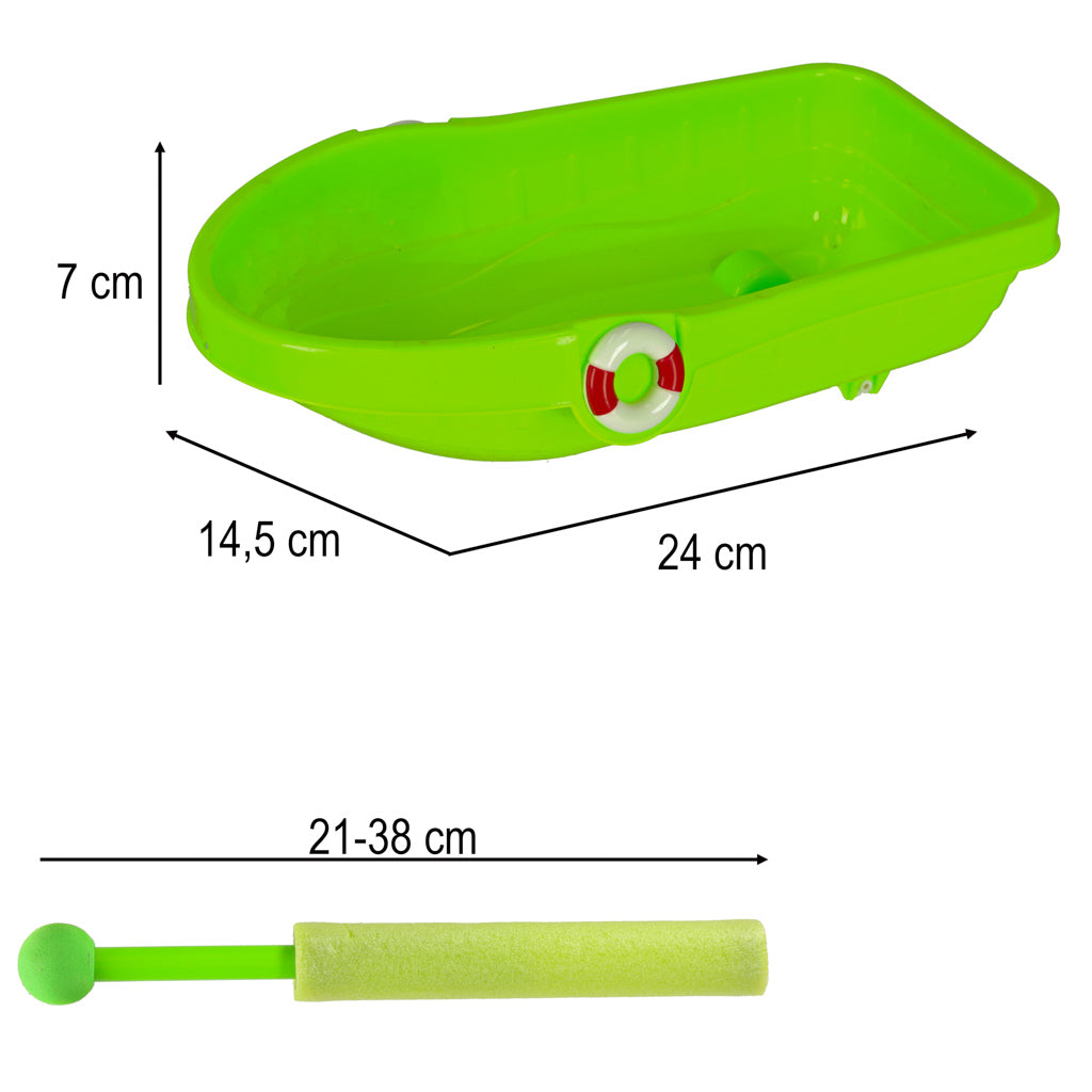 Sada hraček na písek a vodu – loďka, formičky a stříkačka (12 dílů)