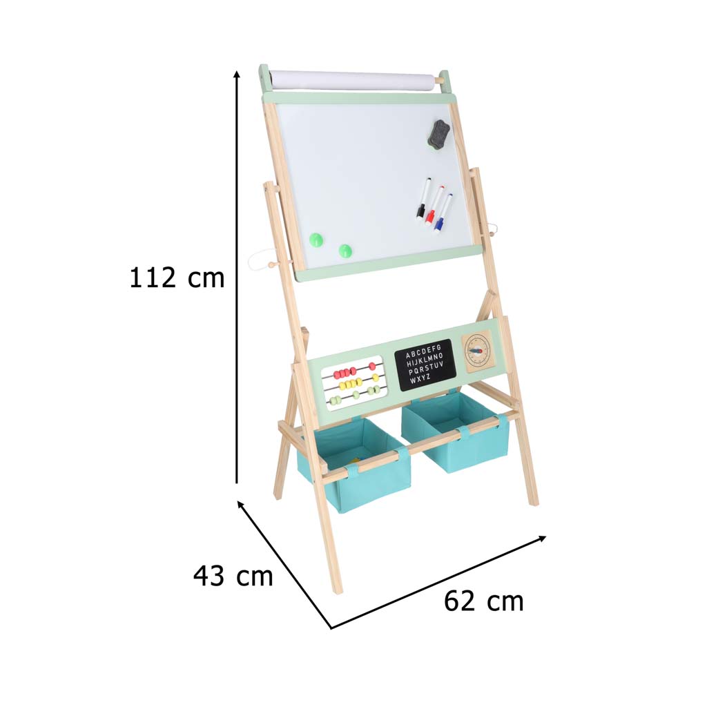 Magnetická oboustranná tabule LULILO Kredo s křídami, fixy, magnety a košíky