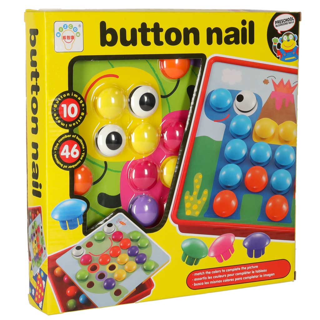 Vzdělávací mozaika s knoflíky – trénink jemné motoriky (57 dílů)