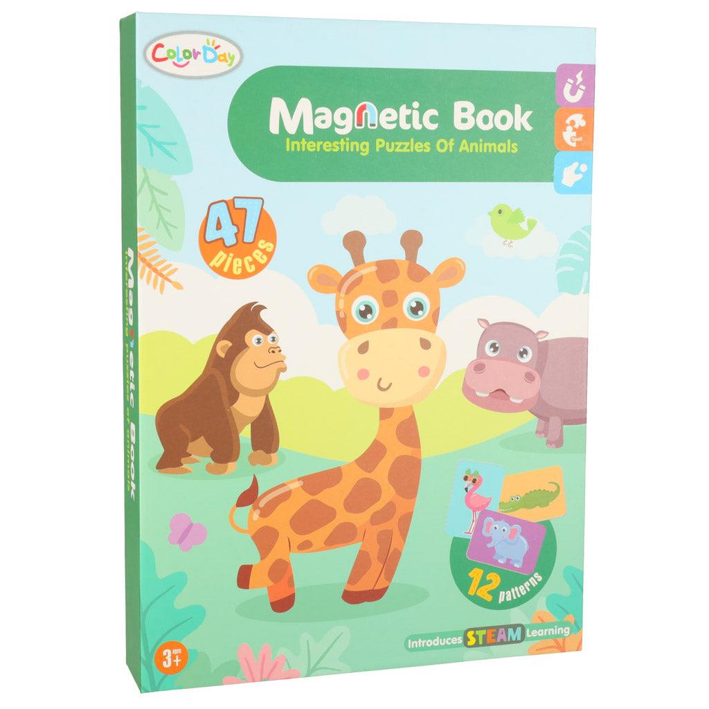Magnetické puzzle se safari zvířátky 47 dílů
