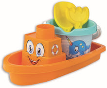 Sada na písek štastná rybka s lodí - délka 35 cm