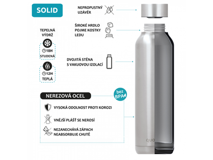 Nerezová termoláhev Solid Grey Bouquet 630 ml