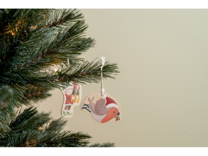 Vánoční ozdoby dřevěné 10 ks