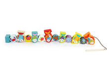 CUBIKA Navlékací ryby a mořští živočichové - navlékací set - 13 dřevěných dílů a 8 předloh