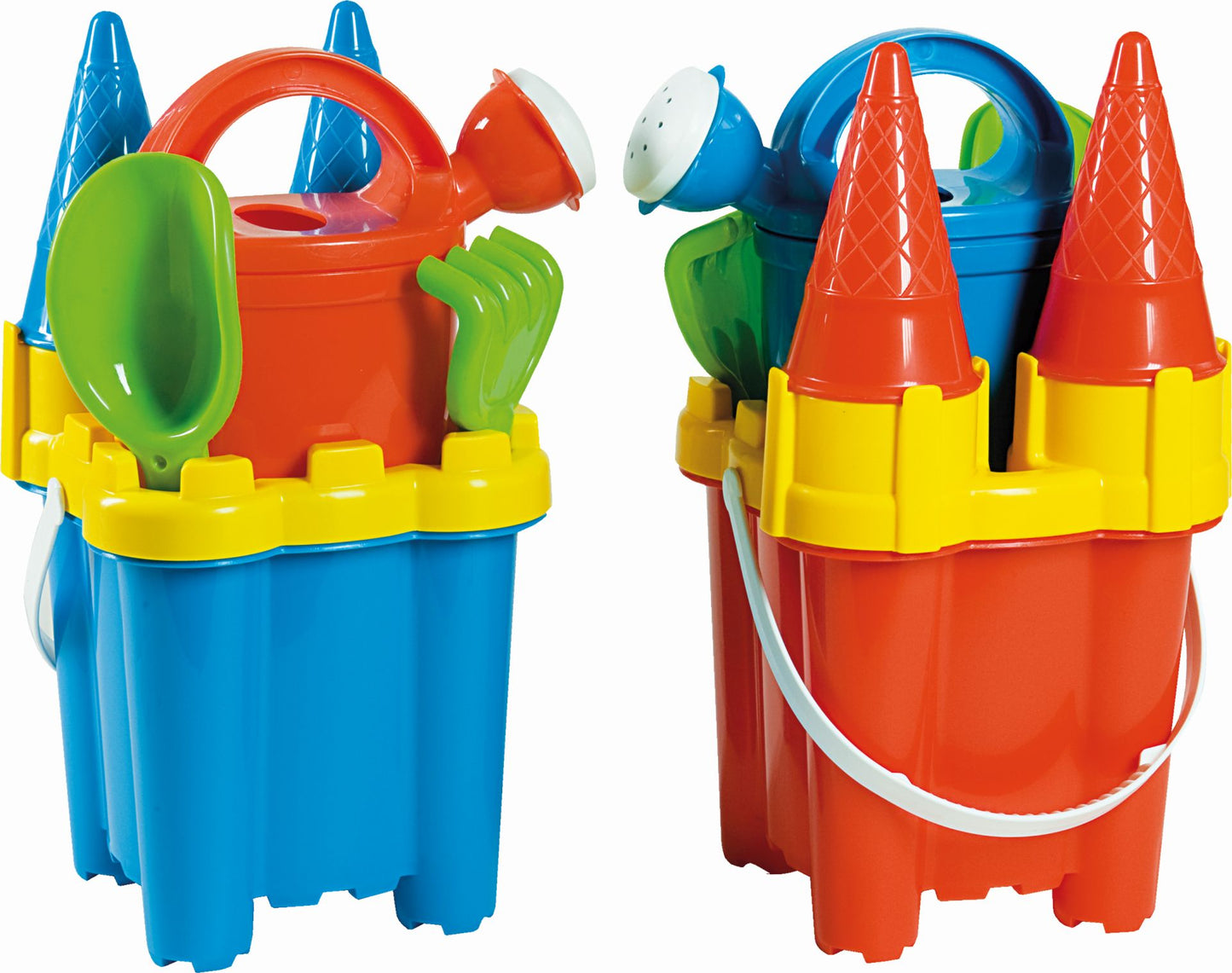 Sada na písek hrad - výška 29 cm, červená