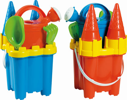 Sada na písek hrad - výška 29 cm, červená