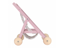 Kočárek pro panenky golfky dřevěné Pink