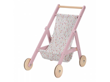 Kočárek pro panenky golfky dřevěné Pink