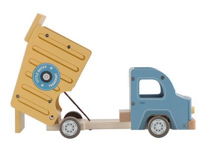 Náklaďák se sklápěčkou dřevěný