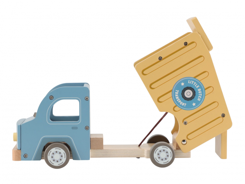 Náklaďák se sklápěčkou dřevěný