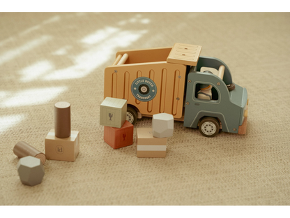 Náklaďák se sklápěčkou dřevěný