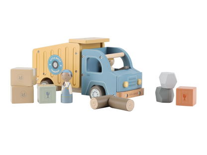 Náklaďák se sklápěčkou dřevěný