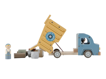 Náklaďák se sklápěčkou dřevěný