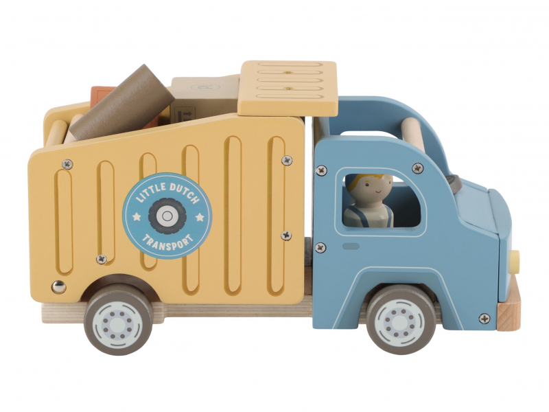 Náklaďák se sklápěčkou dřevěný