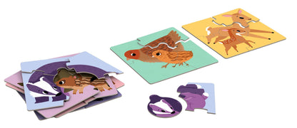 KukiKuk Véééliké puzzle Mláďata s mámou