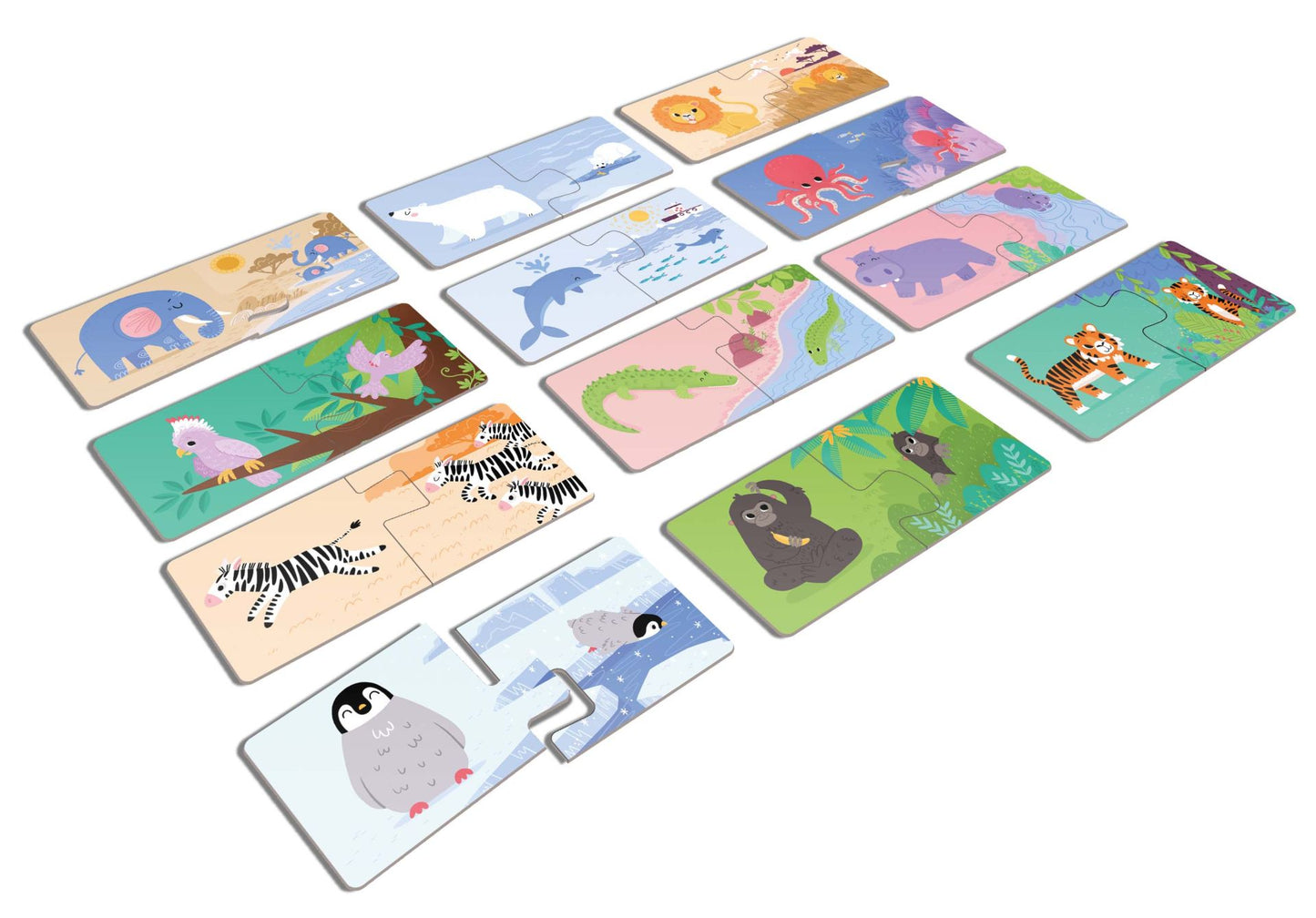 KukiKuk Véééliké puzzle duo Kde bydlí zvířátka
