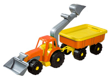 Traktorový nakladač s vlekem Power Worker - délka 58 cm, oranžový