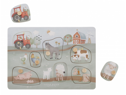 Vkládací puzzle se zvukem Farma