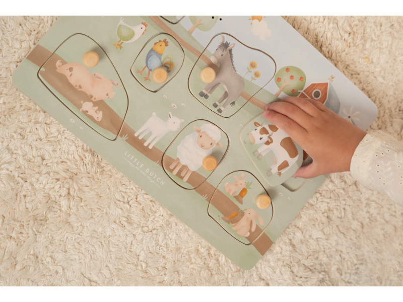 Vkládací puzzle se zvukem Farma