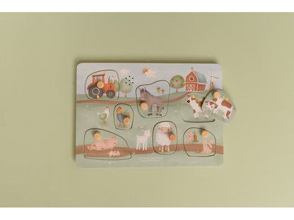 Vkládací puzzle se zvukem Farma