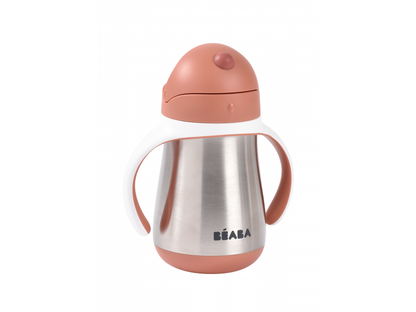 Hrnek termoizolační s brčkem nerez 250ml Terracotta