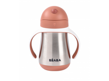 Hrnek termoizolační s brčkem nerez 250ml Terracotta