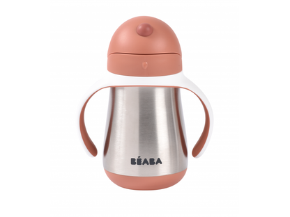 Hrnek termoizolační s brčkem nerez 250ml Terracotta