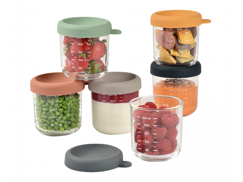 Kelímky na jídlo skleněné 6x 250 ml Sunrise