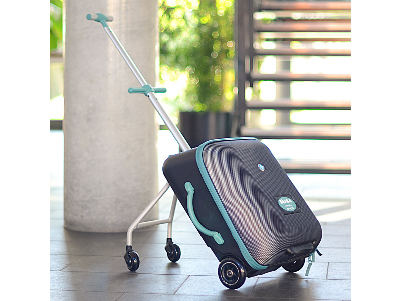 Kufr na kolečkách se sedátkem Eazy Green Blue