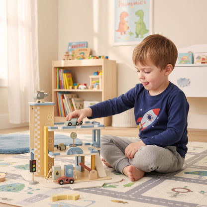 Dřevěná patrová garáž