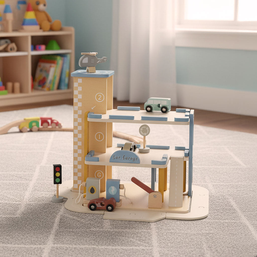 Dřevěná patrová garáž