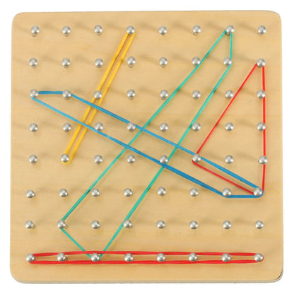 Dřevěná skládačka s gumičkami Geoboard Geoplan